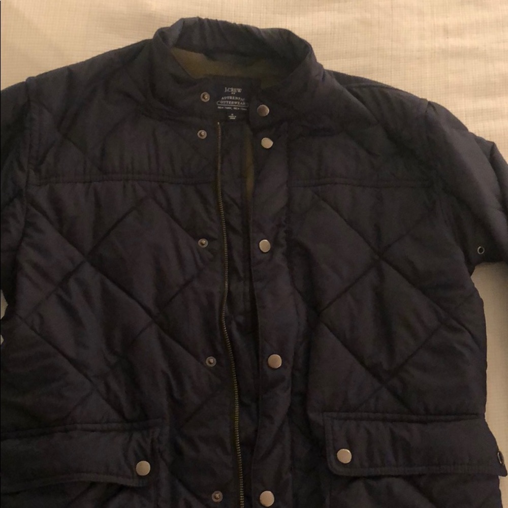 Men’s quilted Navy j crew jacket!